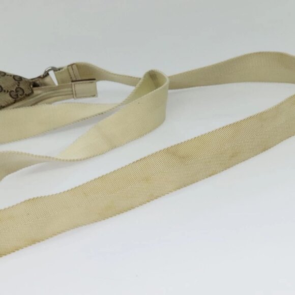 GUCCI GG Canvas Shoulder Bag Beige Silver 147671 Auth ki5693 - Picture 8 of 16